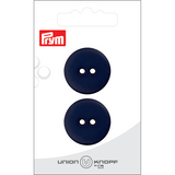 Prym Union Knopf Poly-Button 2 Hole 25mm Navy - Pack of 2