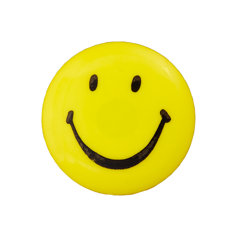 Prym Union Knopf Poly-Button Shank Smiley 15mm Yellow - Pack of 3