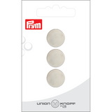 Prym Union Knopf Metal Button Shank 15mm Silver - Pack of 3