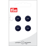 Prym Union Knopf Poly-Button 2 Hole 12mm Navy - Pack of 4