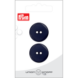 Prym Union Knopf Poly-Button 2 Hole 23mm Navy - Pack of 2