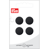 Prym Union Knopf Poly-Button Shank 15mm Black - Pack of 4
