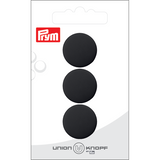 Prym Union Knopf Poly-Button Shank 20mm Black - Pack of 3