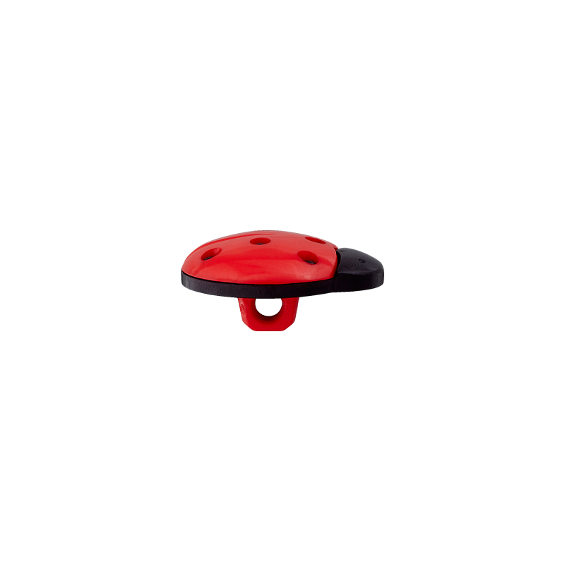 Prym Union Knopf Poly-Button Shank Ladybird 18mm Red - Pack of 3