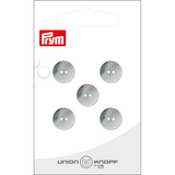 Prym Union Knopf Shell Button 2 Hole 12mm White - Pack of 5