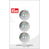 Prym Union Knopf Shell Button 2 Hole 20mm White - Pack of 3