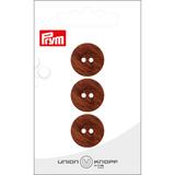 Prym Union Knopf Poly-Button 2 Hole 18mm Dark Brown - Pack of 3