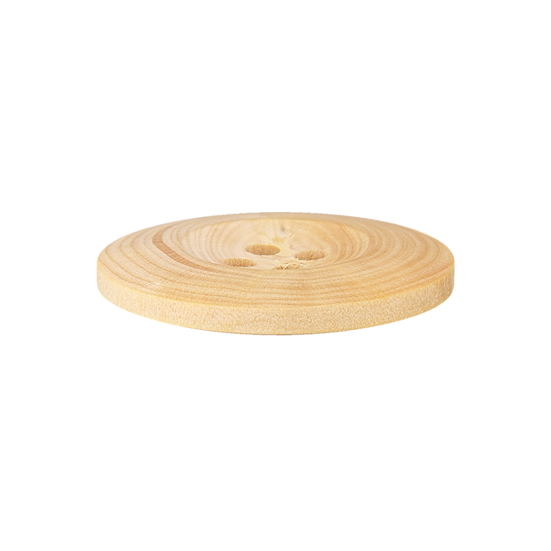 Prym Union Knopf Wood Button 4 Hole 15mm Cream - Pack of 4