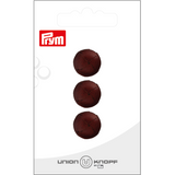 Prym Union Knopf Leather Button Shank 15mm D-Brown - Pack of 3