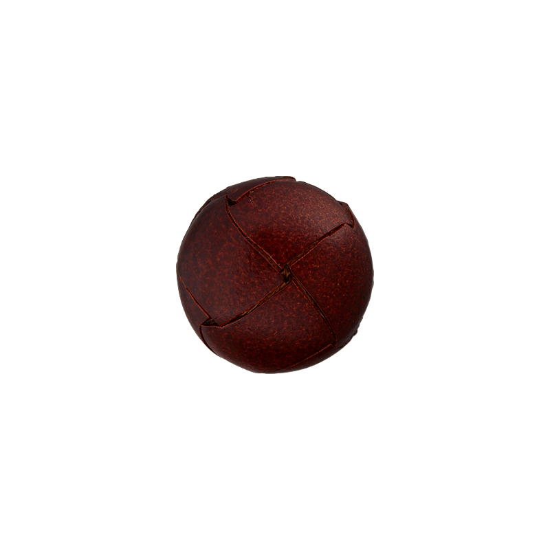 Prym Union Knopf Leather Button Shank 20mm D-Brown - Pack of 2