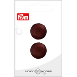 Prym Union Knopf Leather Button Shank 20mm D-Brown - Pack of 2