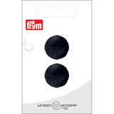 Prym Union Knopf Leather Button Shank 20mm Black - Pack of 2