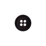 Prym Union Knopf Poly-Button 4 Hole 9mm Black - Pack of 5