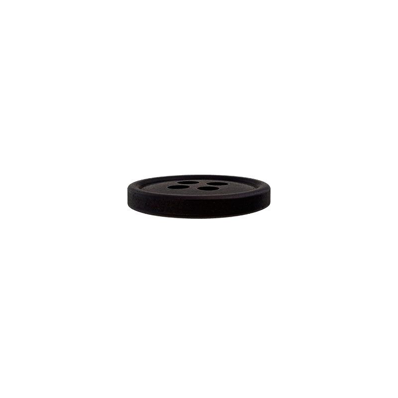 Prym Union Knopf Poly-Button 4 Hole 9mm Black - Pack of 5