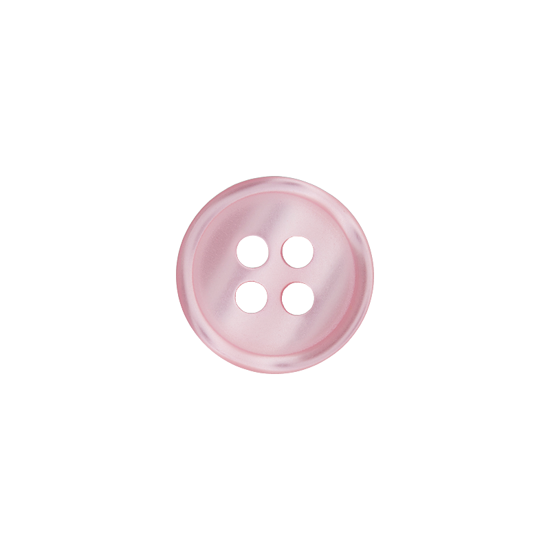 Prym Union Knopf Poly-Button 4 Hole 12mm Rose - Pack of 4