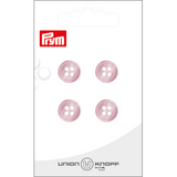 Prym Union Knopf Poly-Button 4 Hole 12mm Rose - Pack of 4