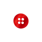 Prym Union Knopf Poly-Button 4 Hole 12mm Red - Pack of 4