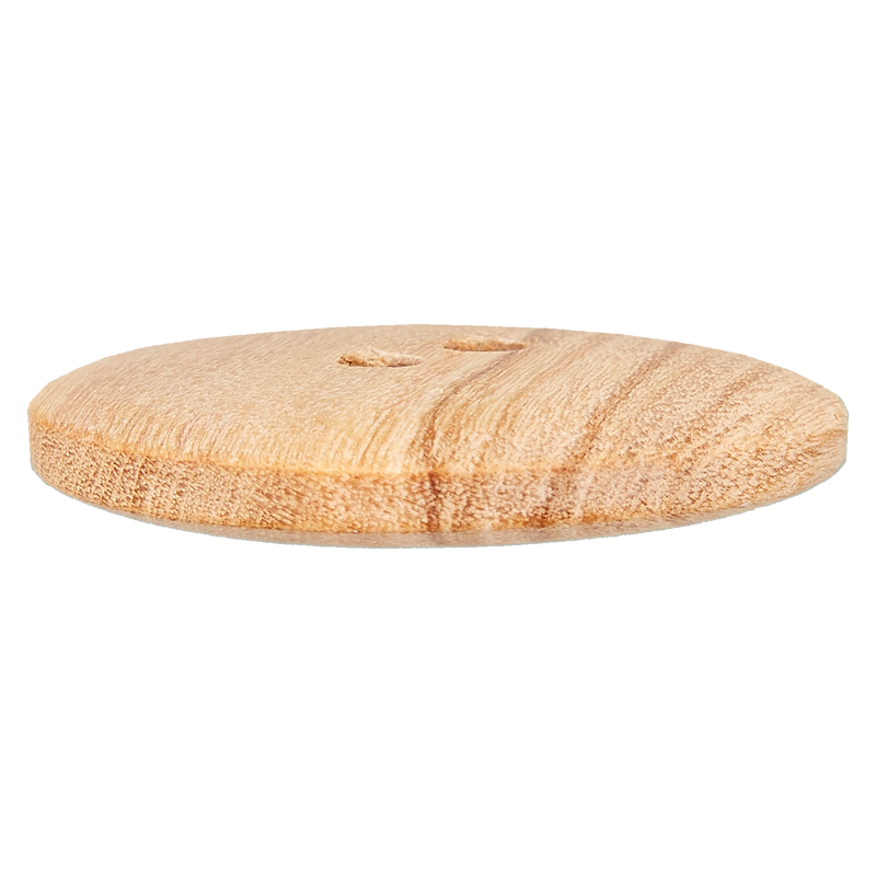 Prym Union Knopf Wood Button 2 Hole 15mm Beige - Pack of 4