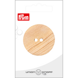 Prym Union Knopf Wood Button 2 Hole 38mm Beige - Pack of 1