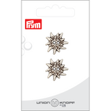 Prym Union Knopf Metal Button Shank 20mm Antique Silver - Pack of 2