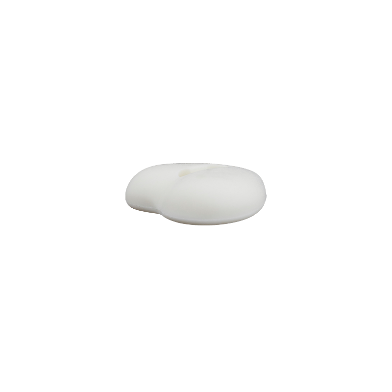 Prym Union Knopf Poly-Button 2 Hole Heart 12mm White - Pack of 4