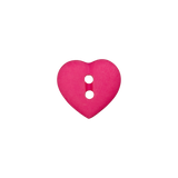Prym Union Knopf Poly-Button 2 Hole Heart 12mm Pink - Pack of 4