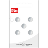Prym Union Knopf Poly-Button 2 Hole 10mm White - Pack of 5