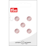 Prym Union Knopf Poly-Button 2 Hole 10mm Rose - Pack of 5