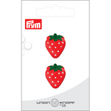 Prym Union Knopf Poly-Button Shank Strawberry 21mm Red - Pack of 2