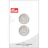 Prym Union Knopf Metal Button Shank 20mm Silver Matt - Pack of 2