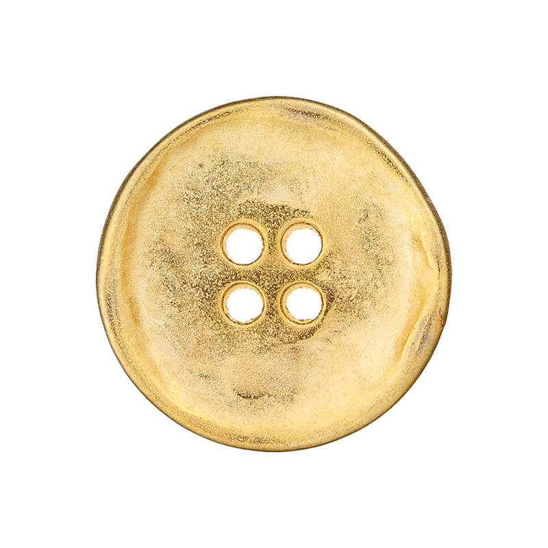 Prym Union Knopf Metal Button Shank 20mm Gold Matt - Pack of 2
