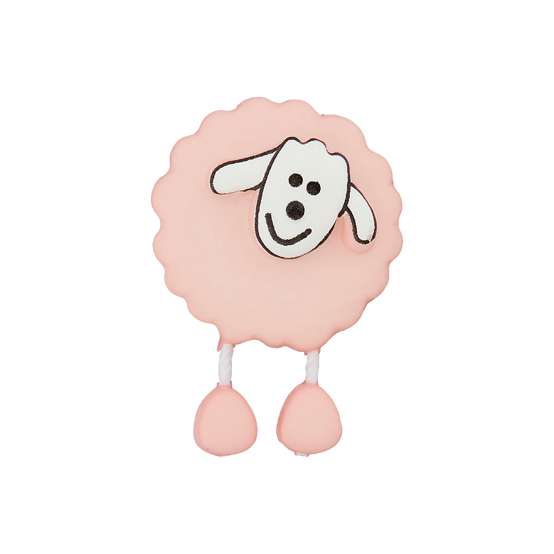 Prym Union Knopf Poly-Button Shank Sheep 18mm Rose - Pack of 2