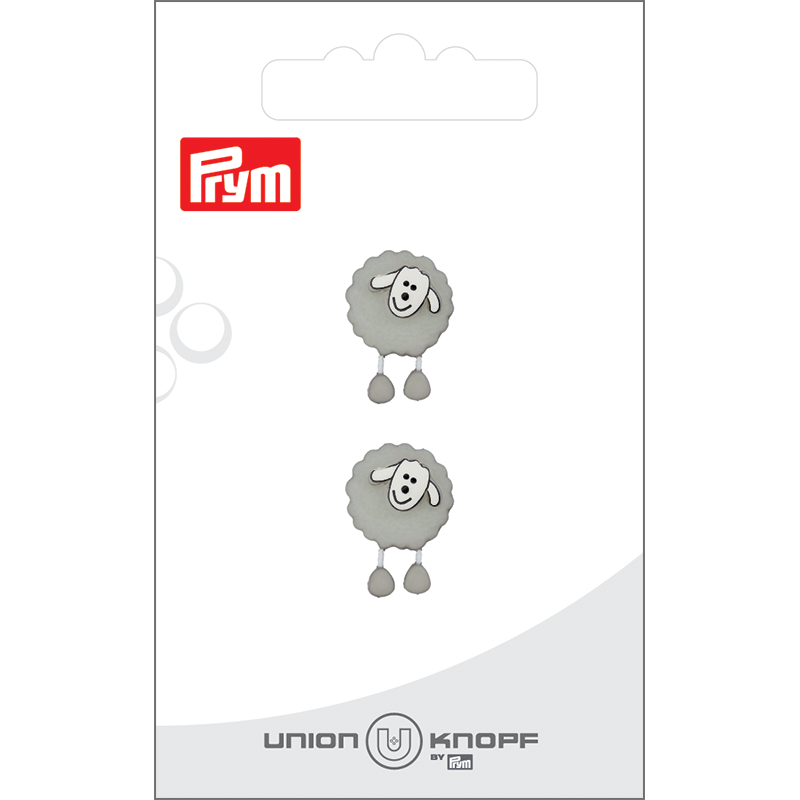 Prym Union Knopf Poly-Button Shank Sheep 18mm L-Grey - Pack of 2