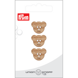 Prym Union Knopf Wood Button 2 Hole 18mm Beige - Pack of 3