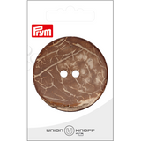 Prym Union Knopf Coconut Button 2 Hole 50mm M-Brown - Pack of 1
