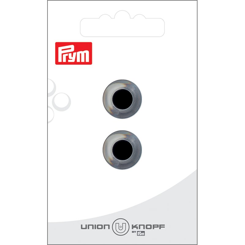 Prym Union Knopf Poly Button Sh.Animal Eye 15mm Transp.- Pack of 2