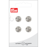 Prym Union Knopf Metal Button 2 Hole 12mm Antique Silver - Pack of 4