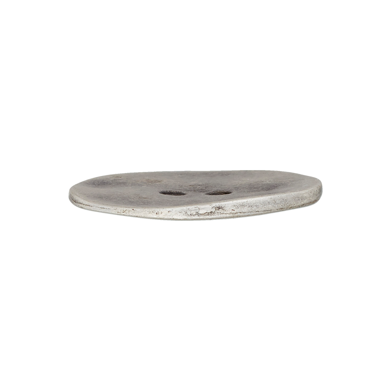 Prym Union Knopf Metal Button 2 Hole 18mm Antique Silver - Pack of 3