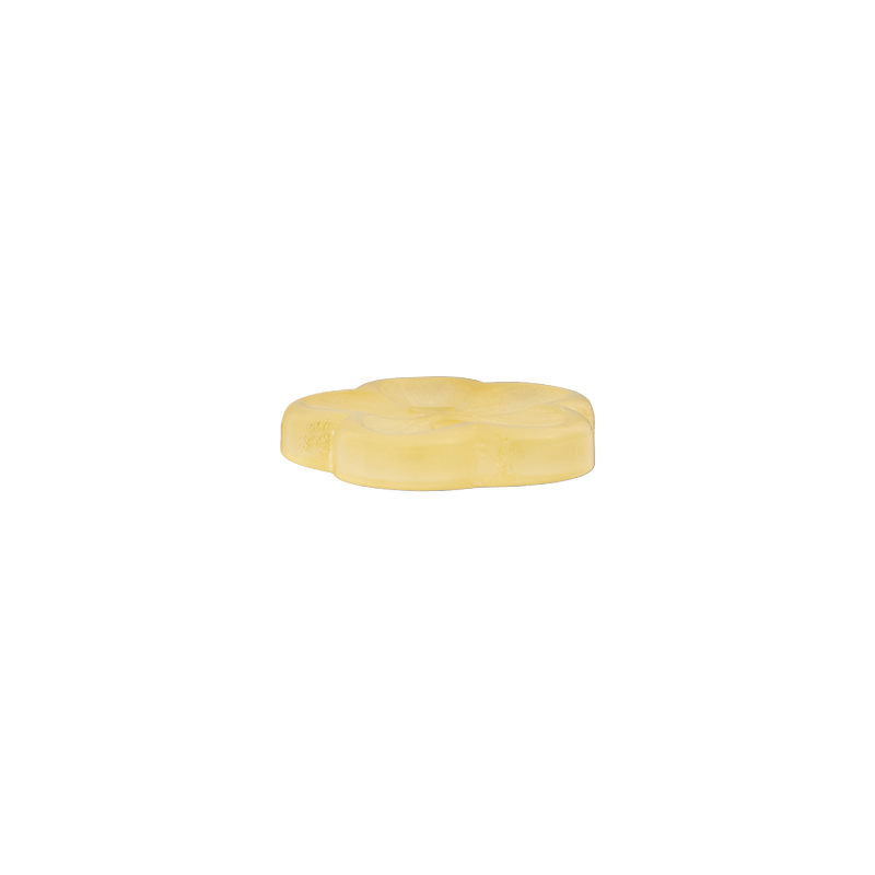 Prym Union Knopf Poly-Button 2 Hole Flower 12mm Yellow - Pack of 4