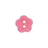 Prym Union Knopf Poly-Button 2 Hole Flower 12mm Pink - Pack of 4