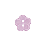 Prym Union Knopf Poly-Button 2 Hole Flower 12mm Lilac - Pack of 4
