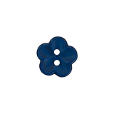 Prym Union Knopf Poly-Button 2 Hole Flower 12mm Navy - Pack of 4