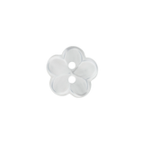 Prym Union Knopf Poly-Button 2 Hole Flower 18mm White - Pack of 3