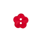 Prym Union Knopf Poly-Button 2 Hole Flower 18mm Red - Pack of 3