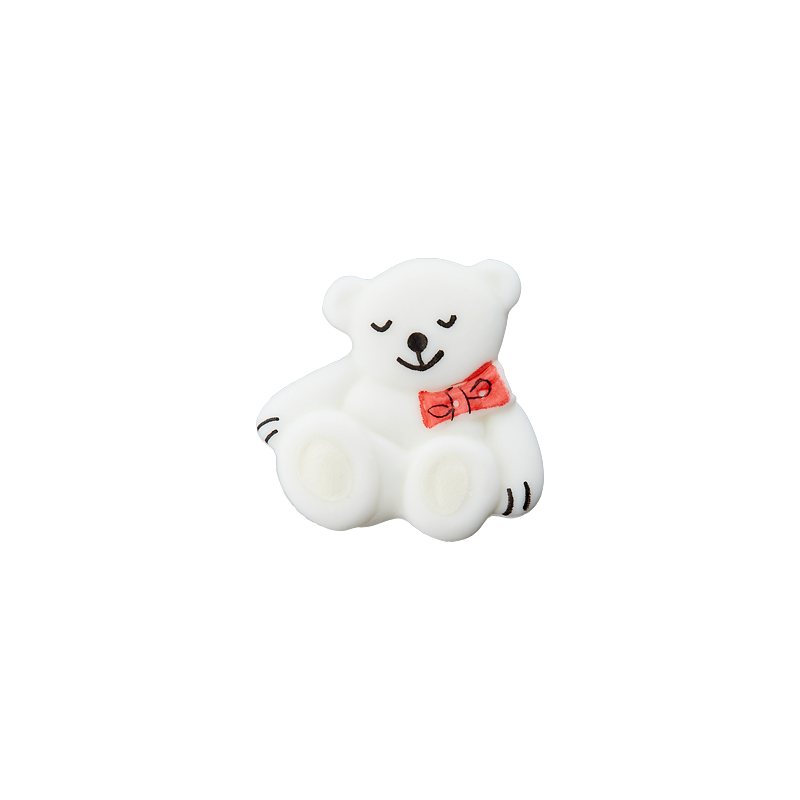 Prym Union Knopf Poly-Button Shank Bear 19mm White - Pack of 2
