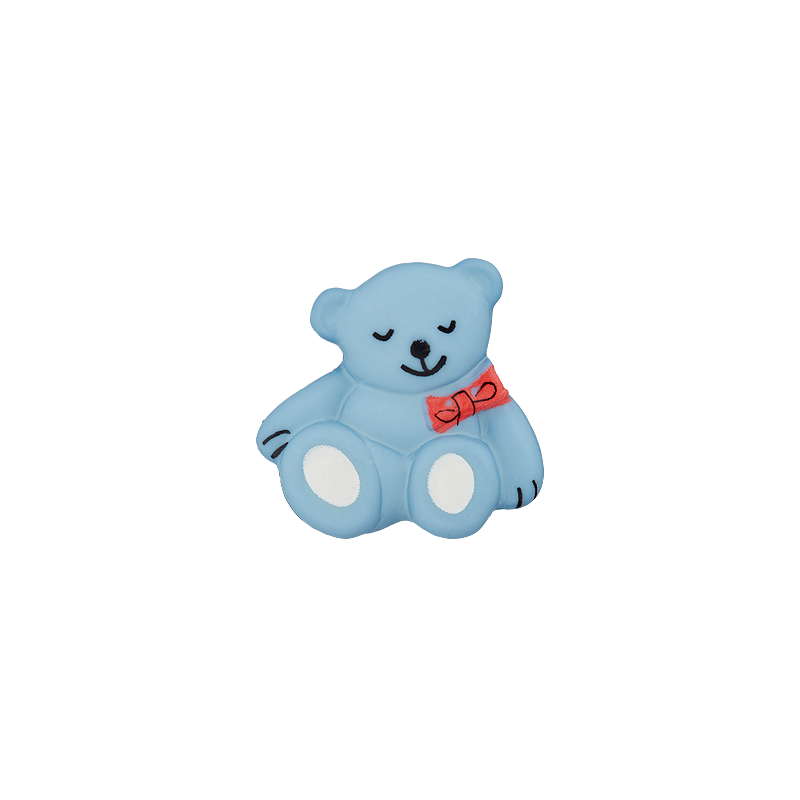 Prym Union Knopf Poly-Button Shank Bear 19mm L-Blue - Pack of 2