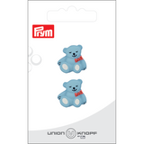 Prym Union Knopf Poly-Button Shank Bear 19mm L-Blue - Pack of 2