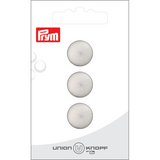 Prym Union Knopf Metal Button Shank 15mm Silver - Pack of 3