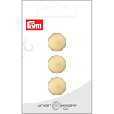 Prym Union Knopf Metal Button Shank 15mm Gold - Pack of 3
