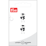 Prym Union Knopf Poly-Button Shank Cow 18mm White - Pack of 2